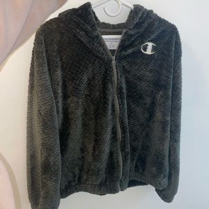 champion fuzzy hoodie
